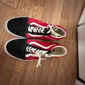 Vans Red and Black Sneakers
